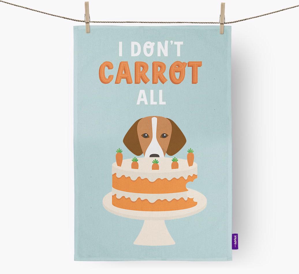 I Don't Carrot All: Personalized {breedFullName} Dish Towel