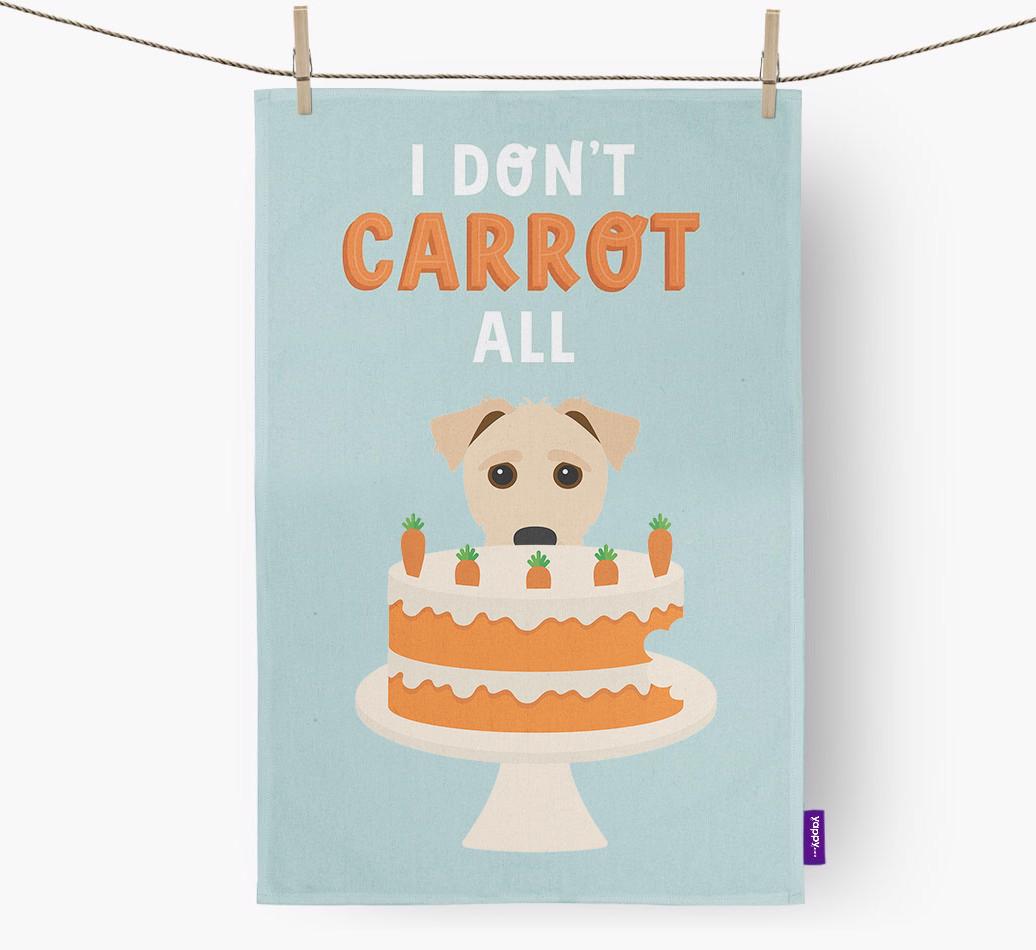 I Don't Carrot All: Personalized {breedFullName} Dish Towel