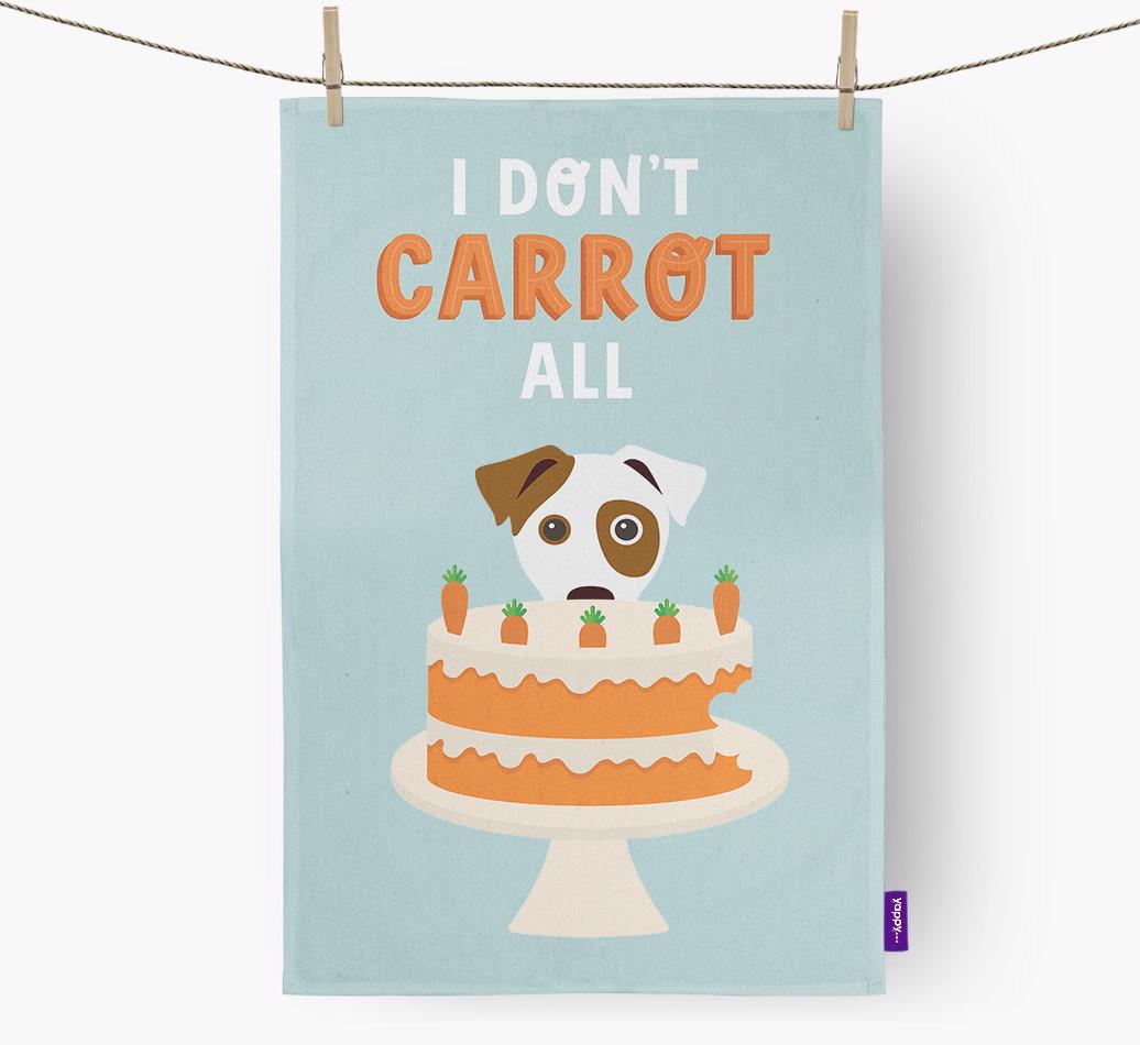 I Don't Carrot All: Personalized {breedFullName} Dish Towel
