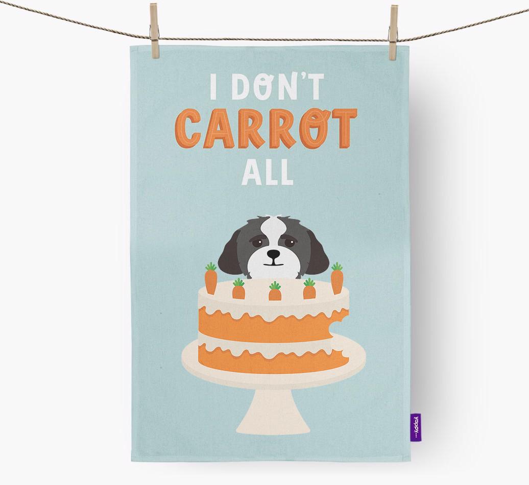 I Don't Carrot All: Personalized {breedFullName} Dish Towel