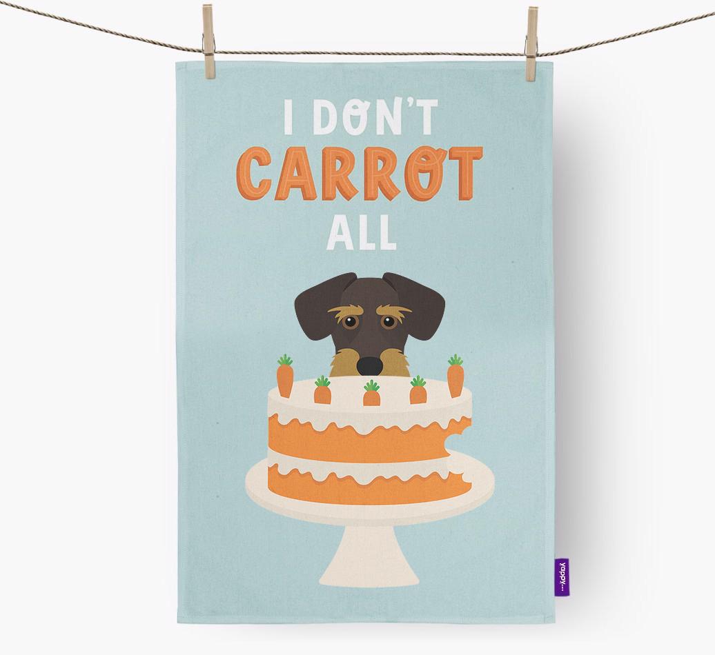 I Don't Carrot All: Personalized {breedFullName} Dish Towel