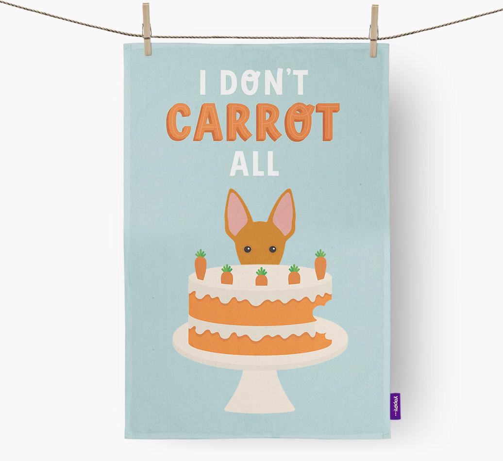 I Don't Carrot All: Personalised {breedFullName} Tea Towel