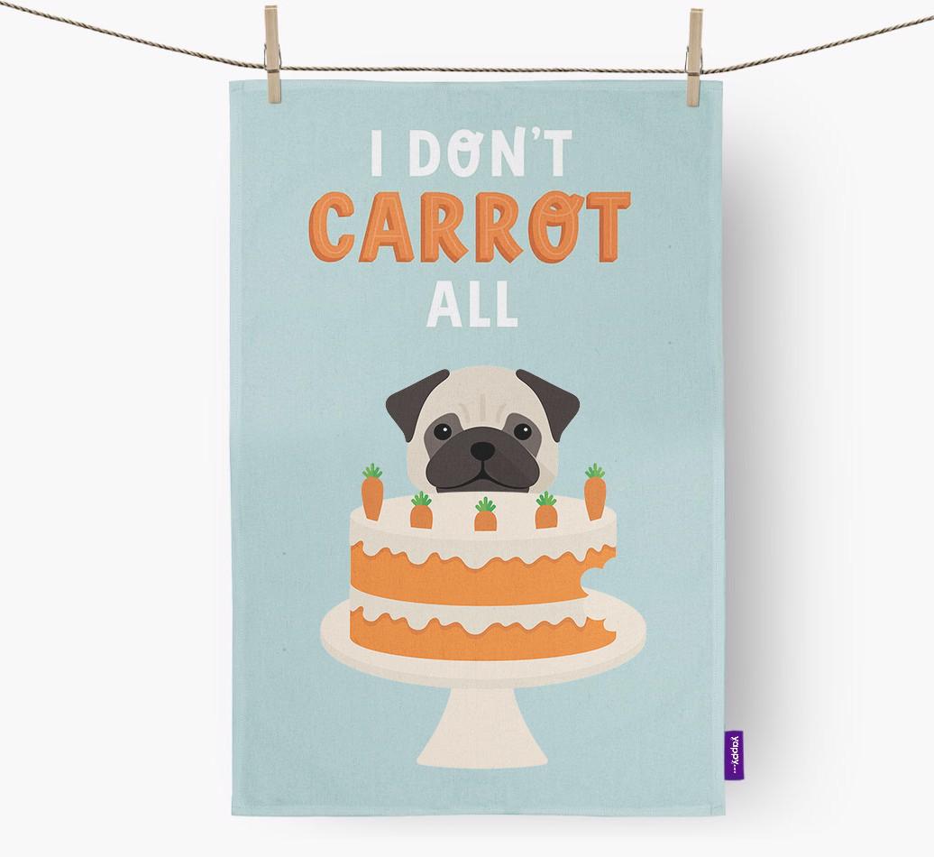 I Don't Carrot All: Personalized {breedFullName} Dish Towel