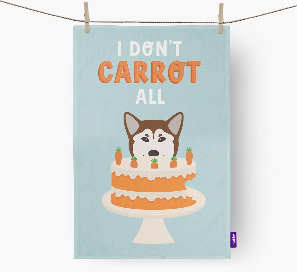 I Don't Carrot All: Personalized {breedFullName} Dish Towel