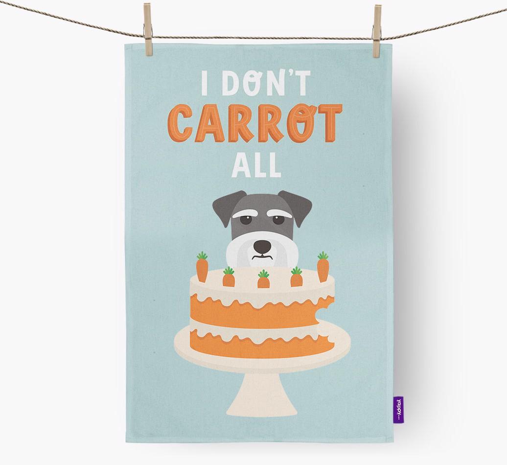 I Don't Carrot All: Personalized {breedFullName} Dish Towel