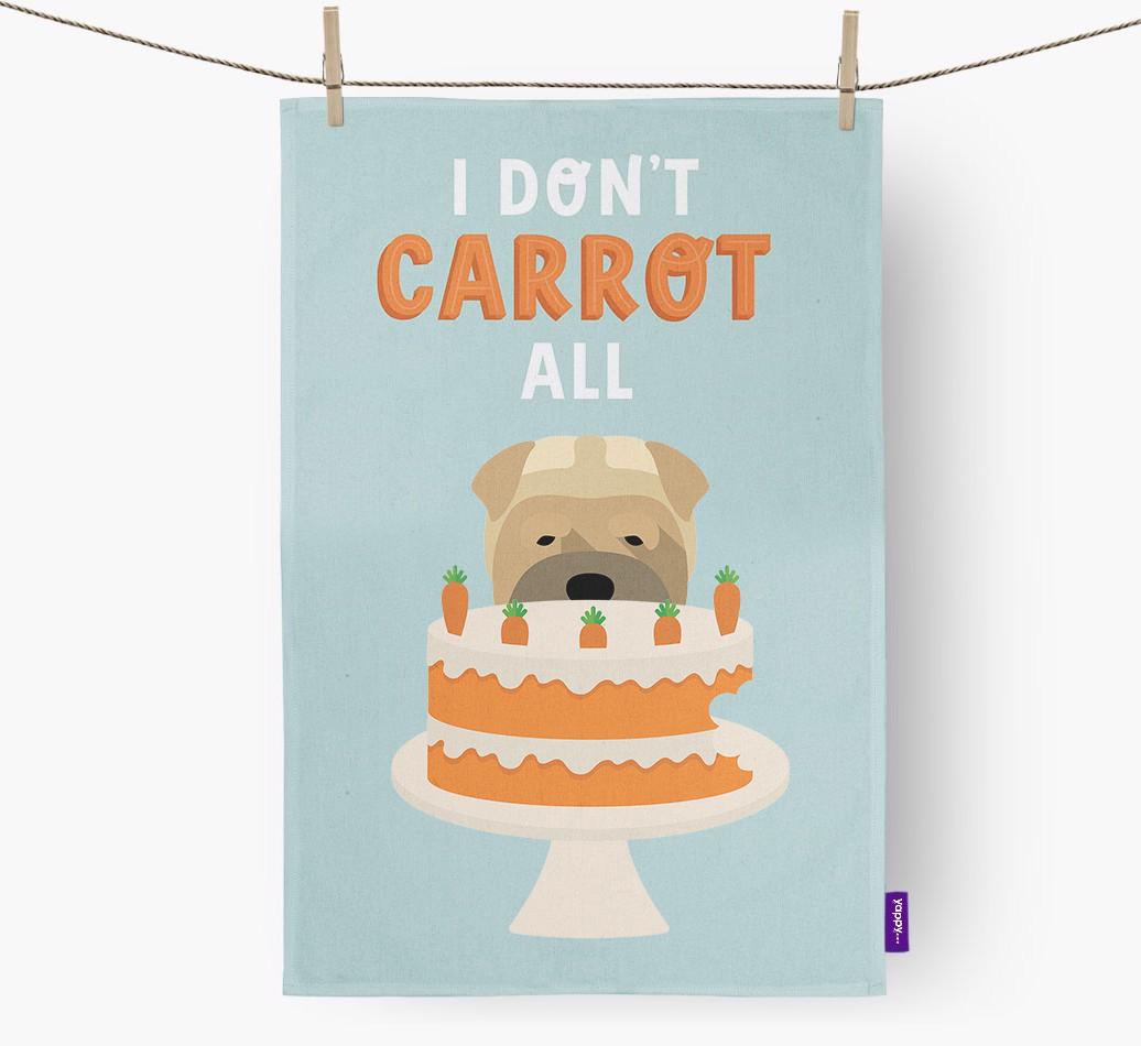 I Don't Carrot All: Personalized {breedFullName} Dish Towel