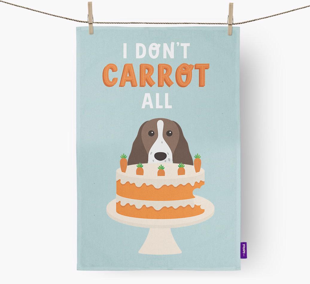 I Don't Carrot All: Personalized {breedFullName} Dish Towel