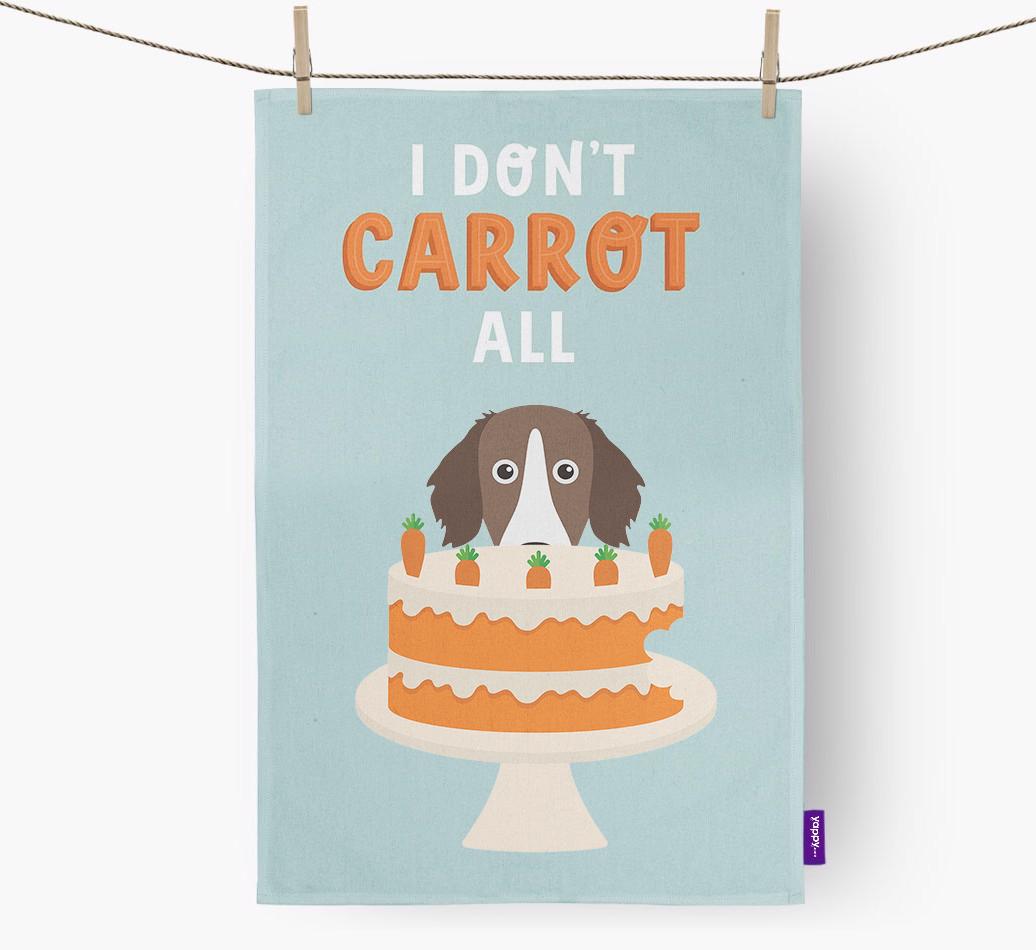 I Don't Carrot All: Personalized {breedFullName} Dish Towel