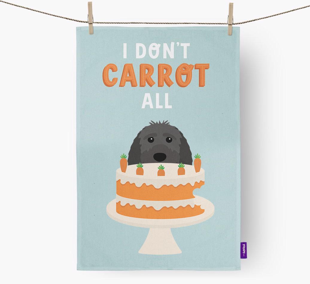 I Don't Carrot All: Personalized {breedFullName} Dish Towel