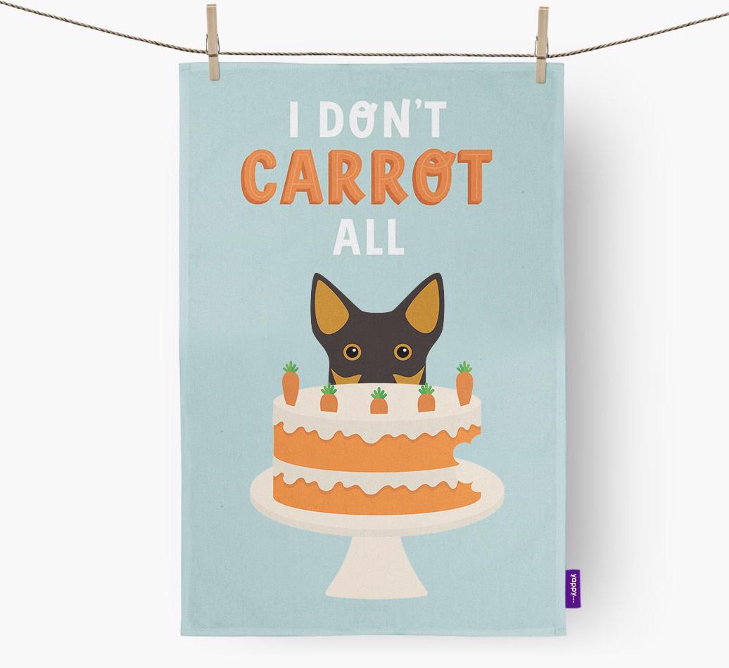 I Don't Carrot All: Personalized {breedFullName} Dish Towel