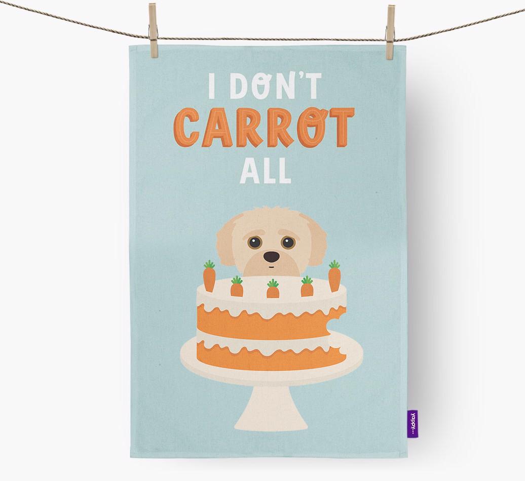 I Don't Carrot All: Personalized {breedFullName} Dish Towel