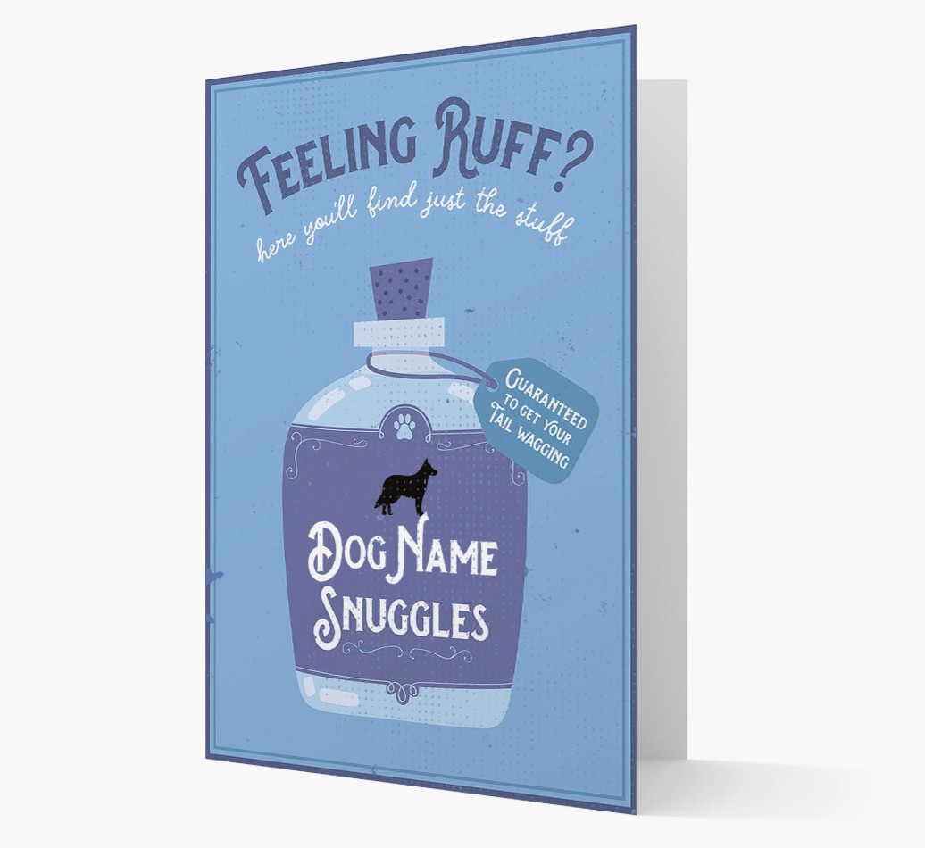 Dog Snuggles Medicine: Personalised {breedFullName} Card