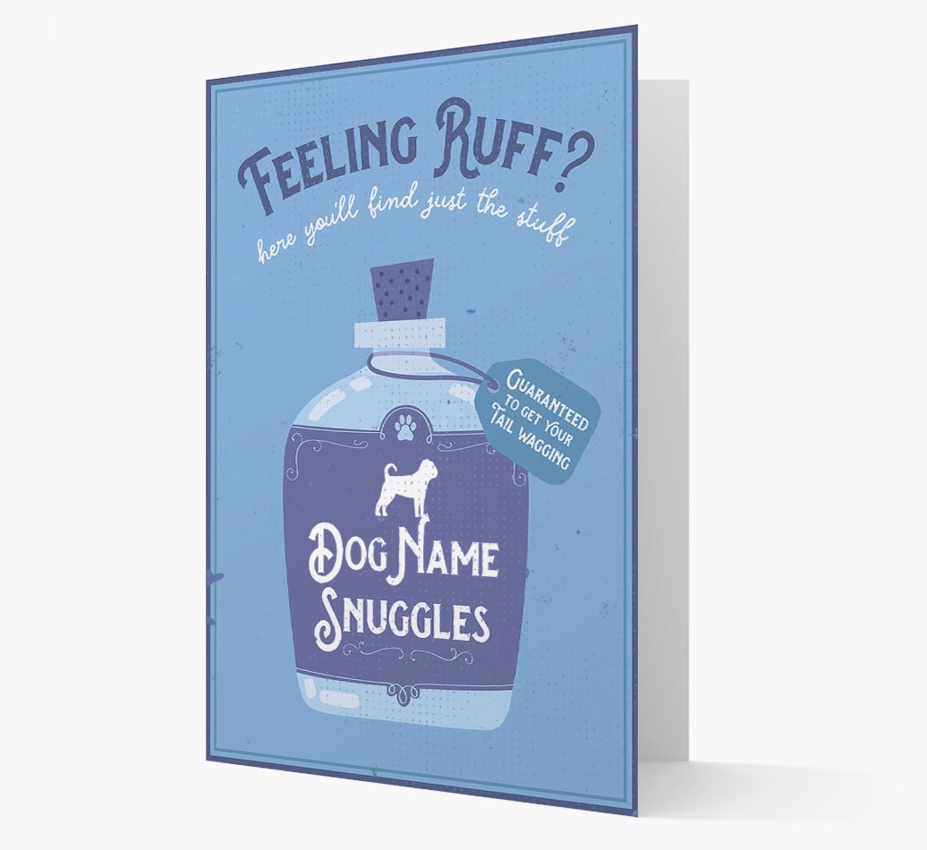 Dog Snuggles Medicine: Personalized {breedFullName} Card