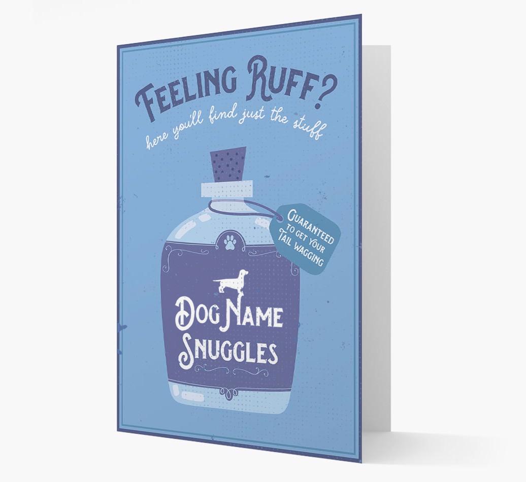 Dog Snuggles Medicine: Personalized {breedFullName} Card