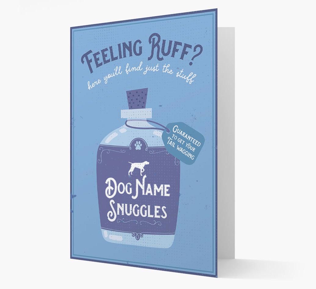 Dog Snuggles Medicine: Personalized {breedFullName} Card