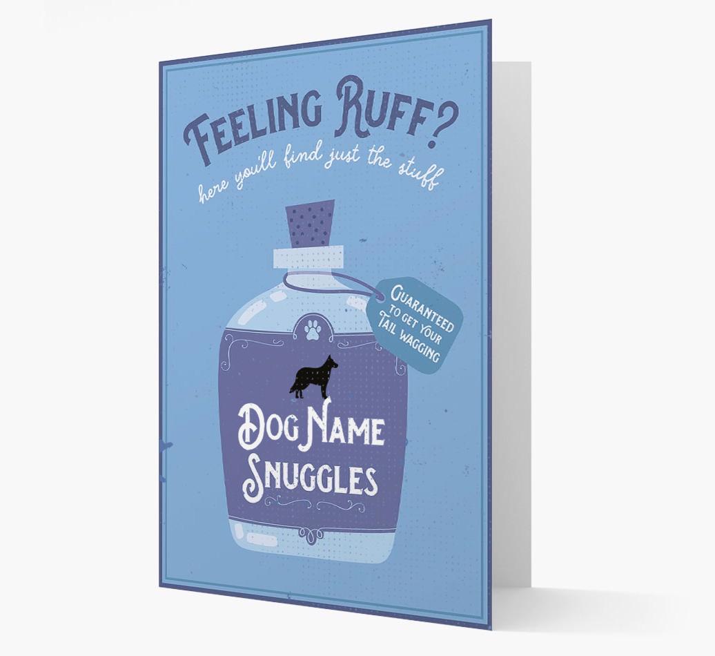 Dog Snuggles Medicine: Personalized {breedFullName} Card