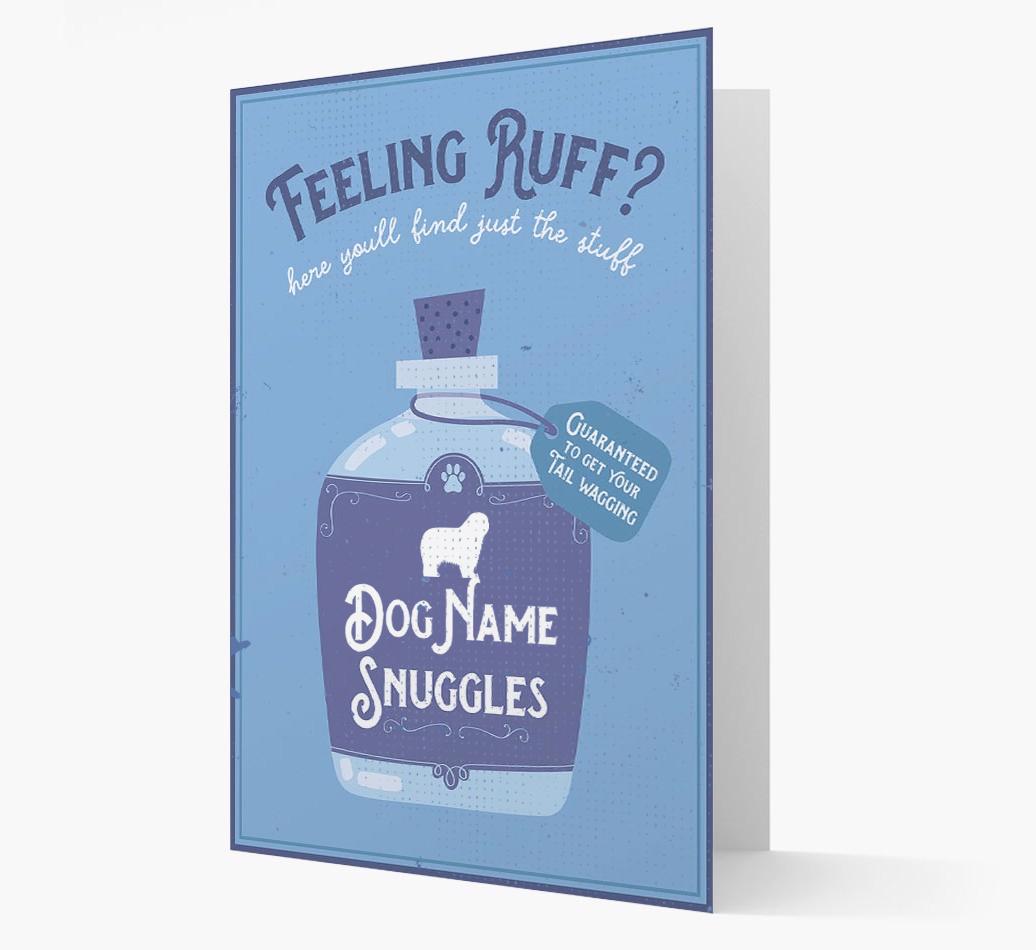 Dog Snuggles Medicine: Personalized {breedFullName} Card