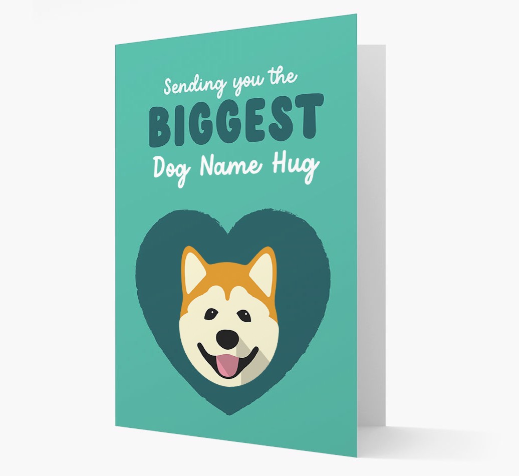 Biggest Hug: Personalised {breedFullName} Card