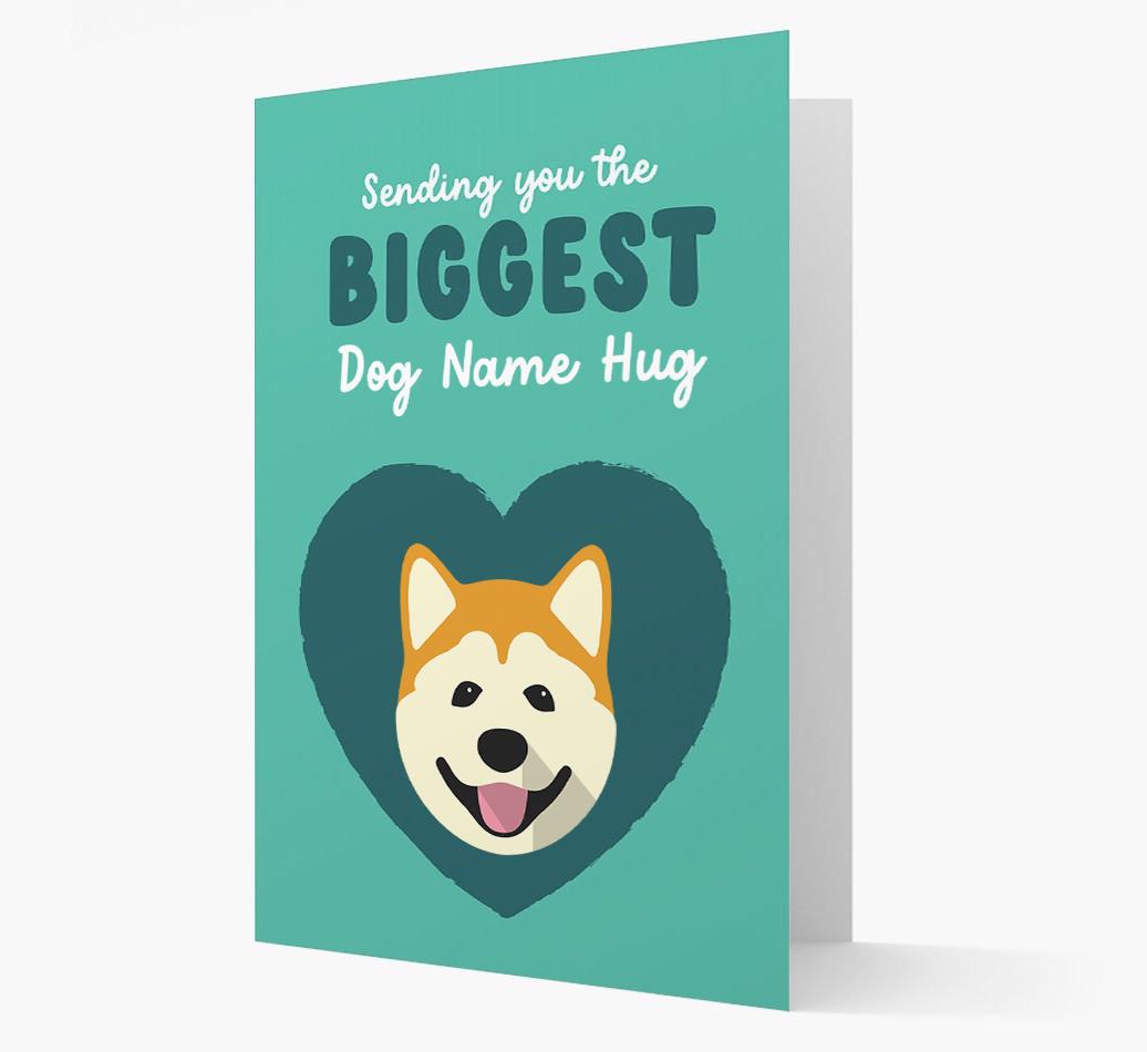 Biggest Hug: Personalized {breedFullName} Card