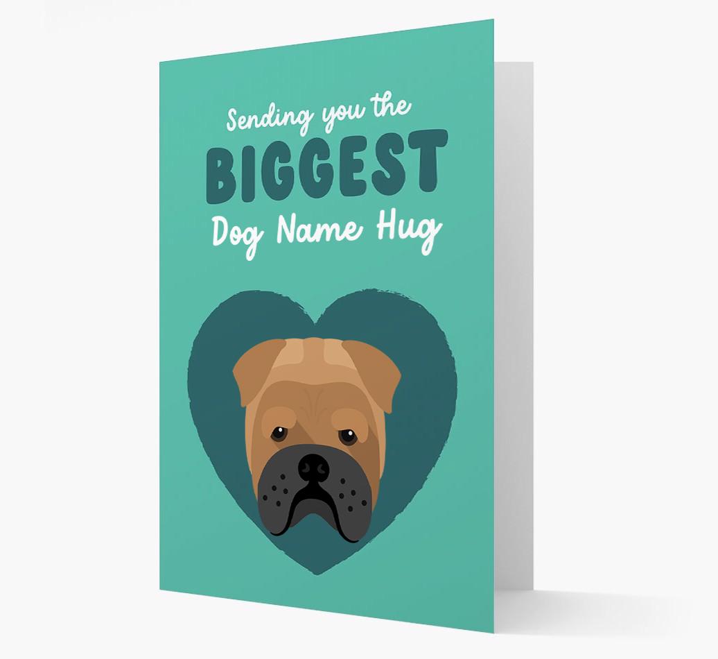 Biggest Hug: Personalized {breedFullName} Card