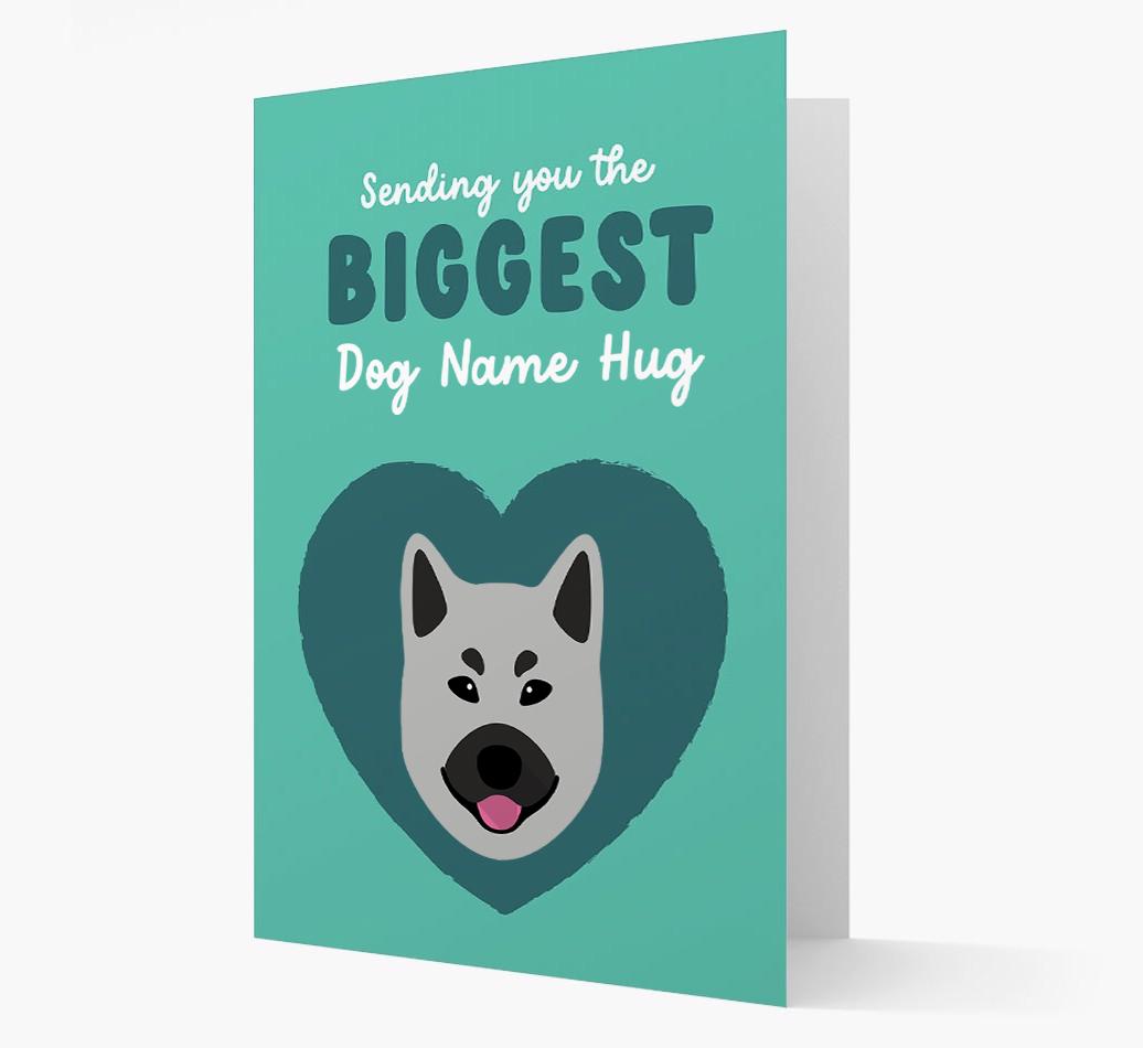 Biggest Hug: Personalized {breedFullName} Card
