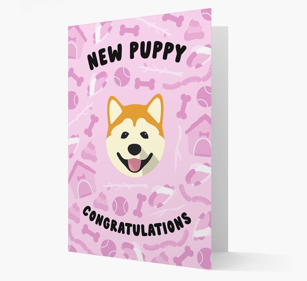 New Puppy, Congratulations: Personalized {breedFullName} Card