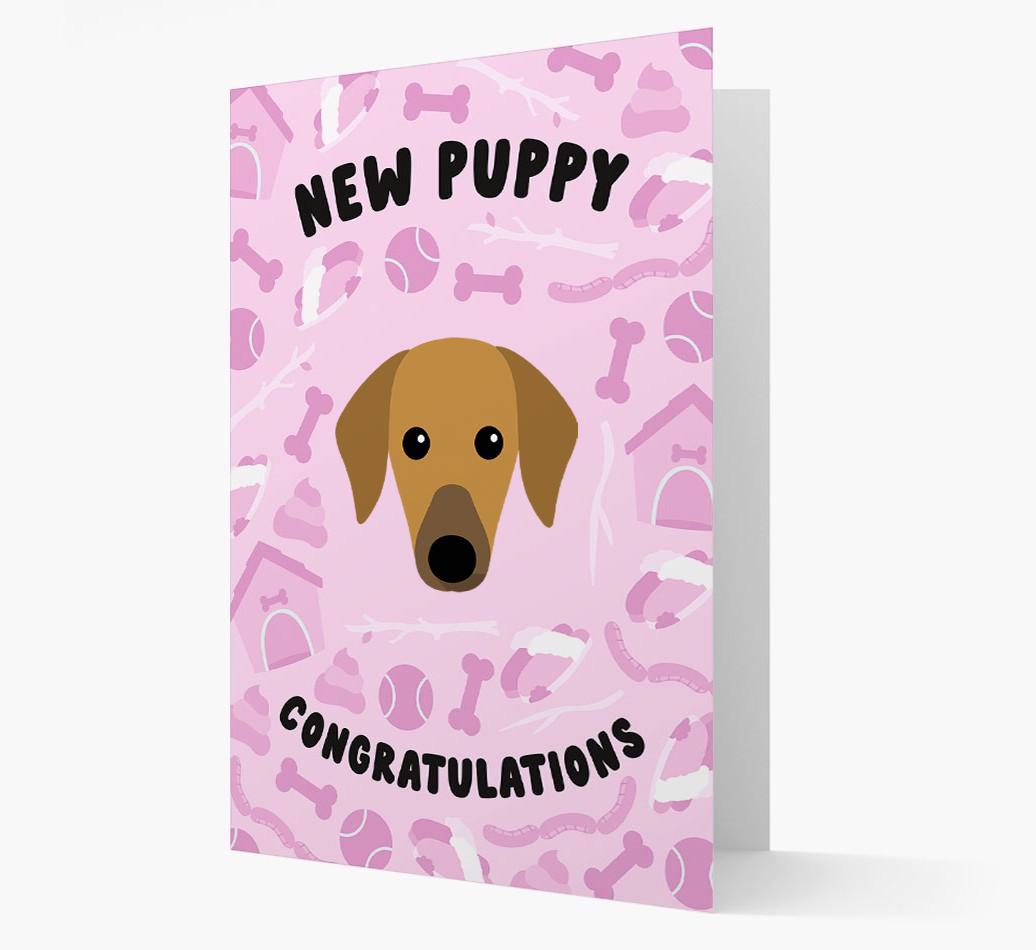 New Puppy, Congratulations: Personalized {breedFullName} Card