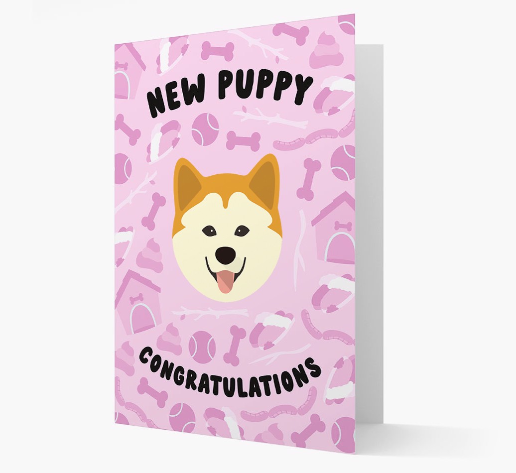 New Puppy, Congratulations: Personalized {breedFullName} Card