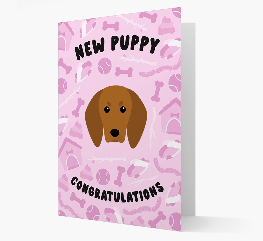 New Puppy, Congratulations: Personalized {breedFullName} Card