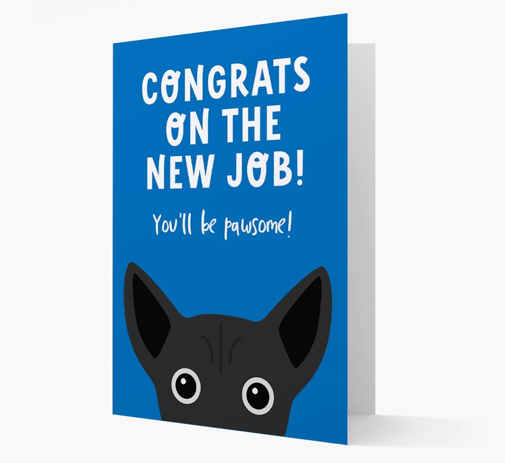 Congrats On The New Job: Personalized {breedFullName} Card