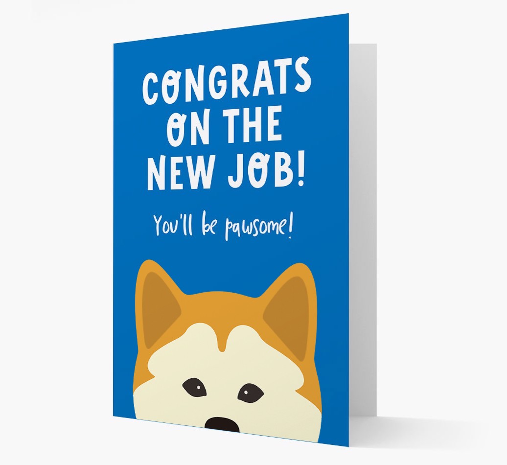 Congrats On The New Job: Personalized {breedFullName} Card