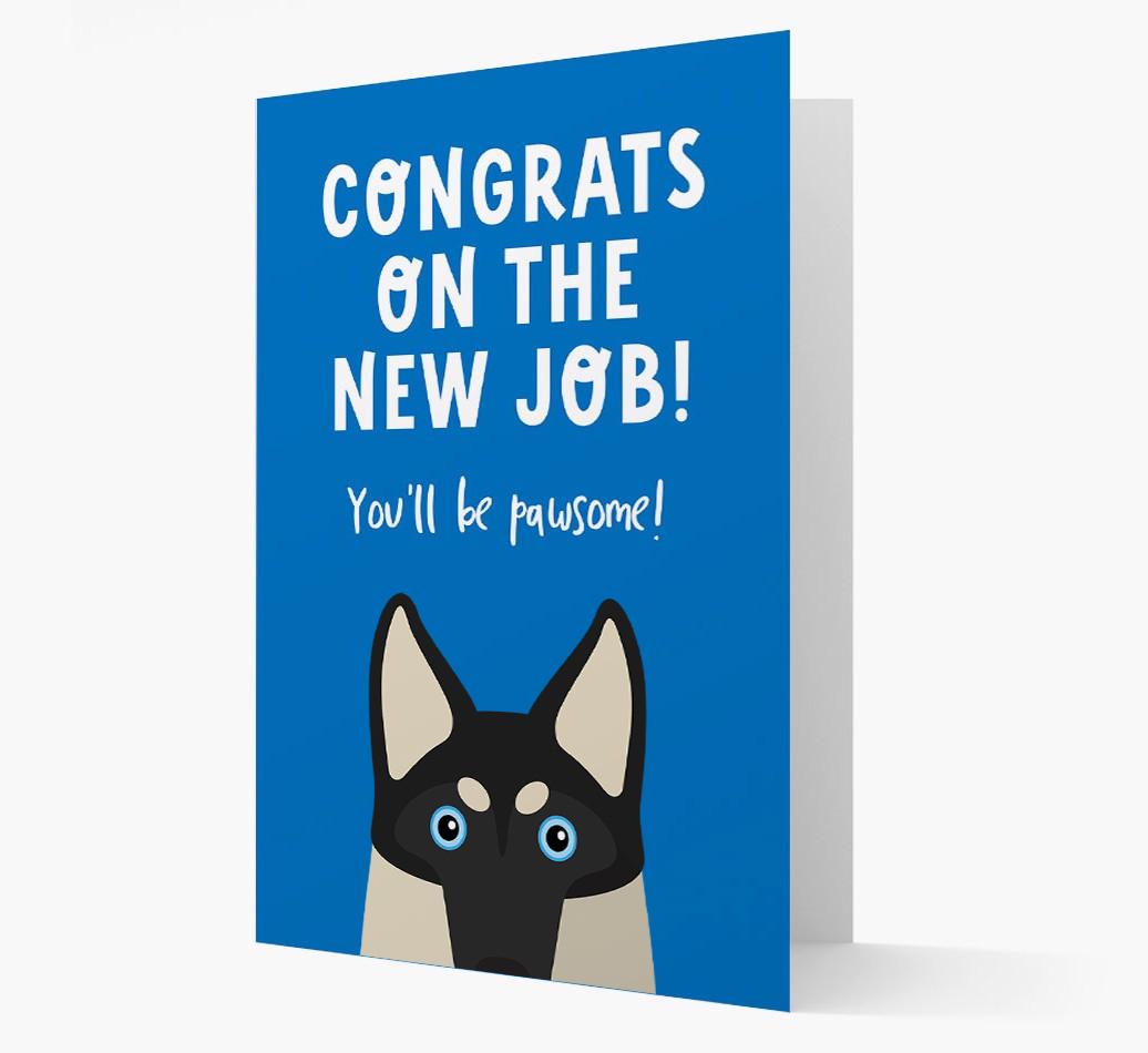 Congrats On The New Job: Personalized {breedFullName} Card