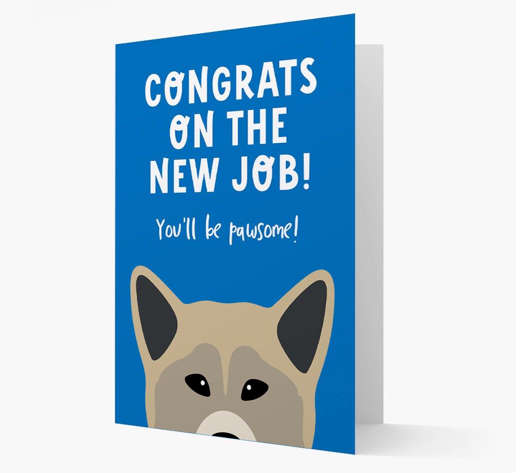 Congrats On The New Job: Personalized {breedFullName} Card
