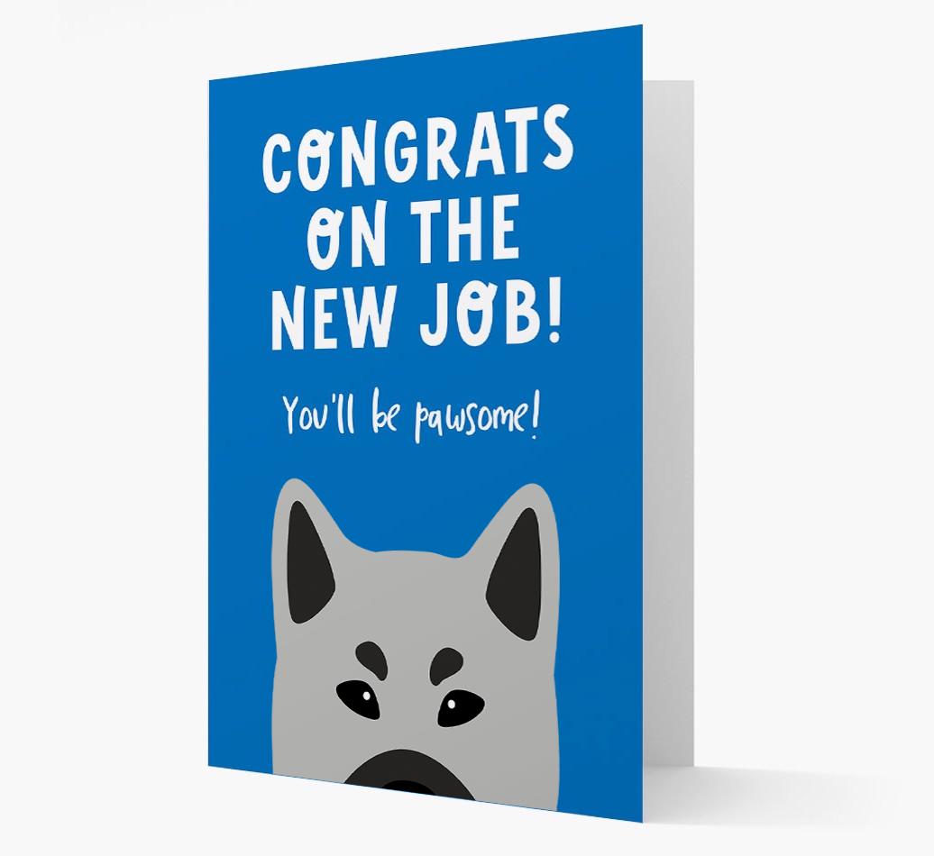 Congrats On The New Job: Personalized {breedFullName} Card