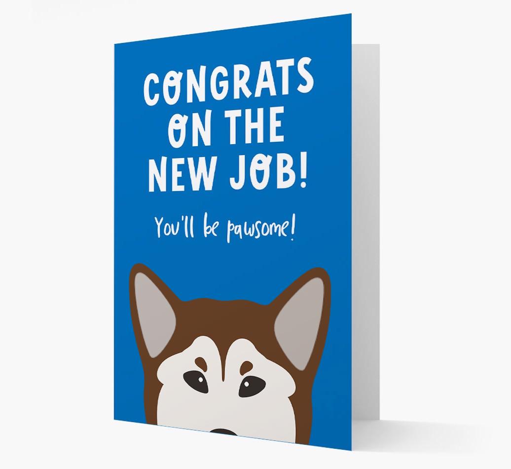 Congrats On The New Job: Personalized {breedFullName} Card