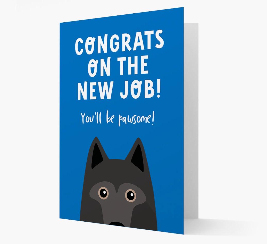 Congrats On The New Job: Personalized {breedFullName} Card
