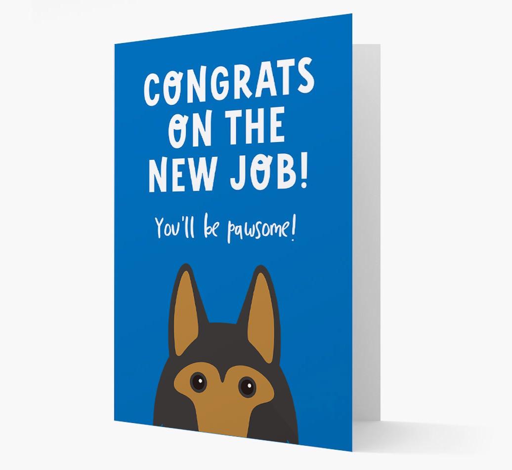 Congrats On The New Job: Personalized {breedFullName} Card