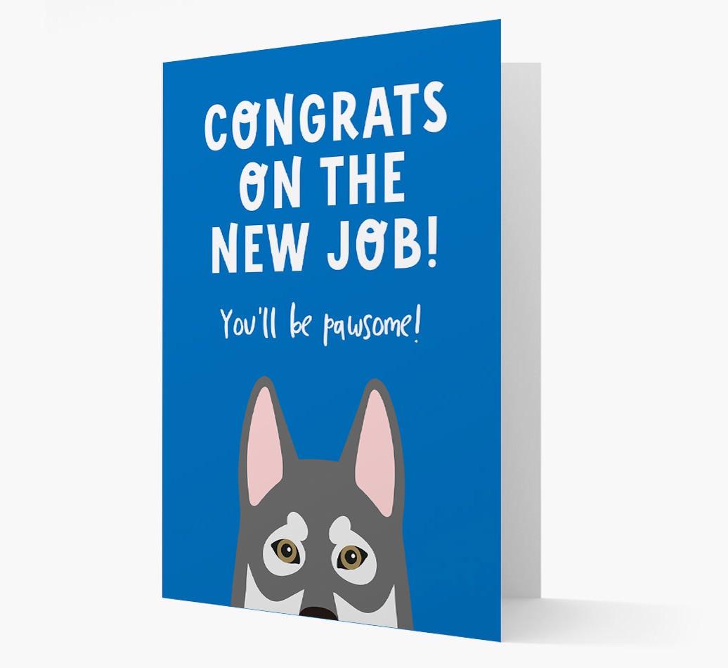 Congrats On The New Job: Personalized {breedFullName} Card