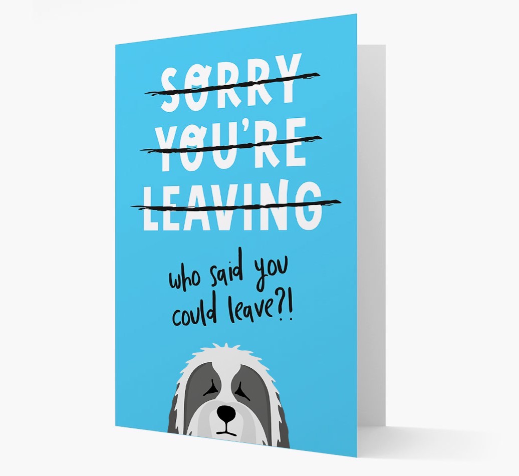 Sorry You're Leaving: Personalised {breedFullName} Card