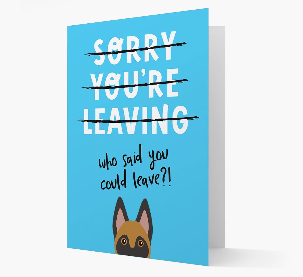 Sorry You're Leaving: Personalised {breedFullName} Card