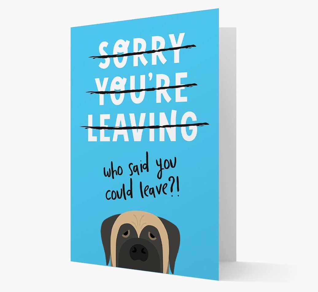 Sorry You're Leaving: Personalised {breedFullName} Card