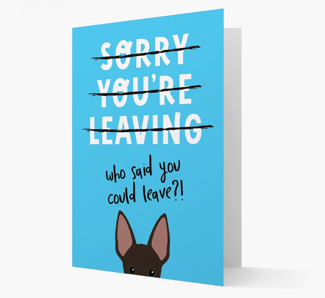 Sorry You're Leaving: Personalised {breedFullName} Card
