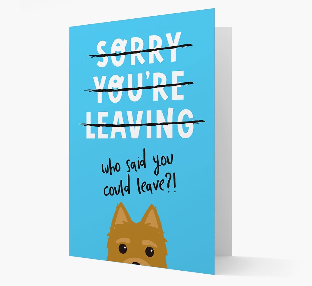 Sorry You're Leaving: Personalised {breedFullName} Card