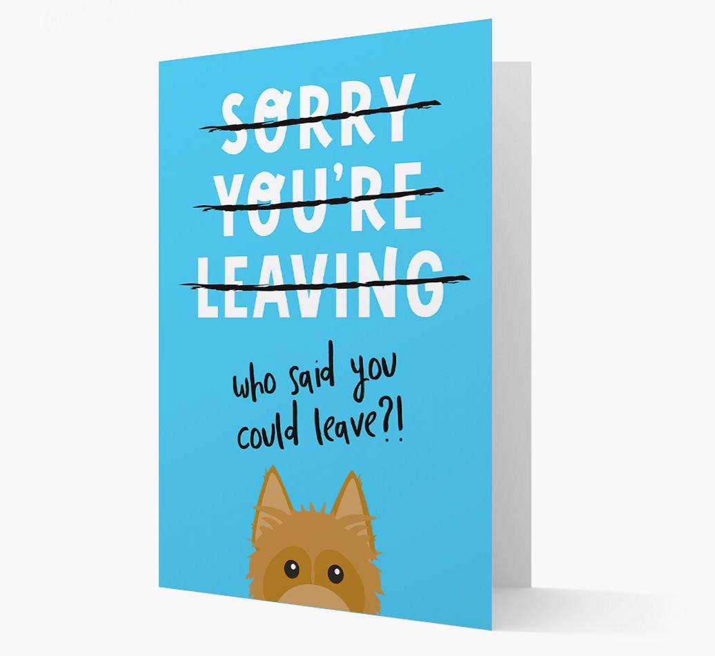 Sorry You're Leaving: Personalized {breedFullName} Card