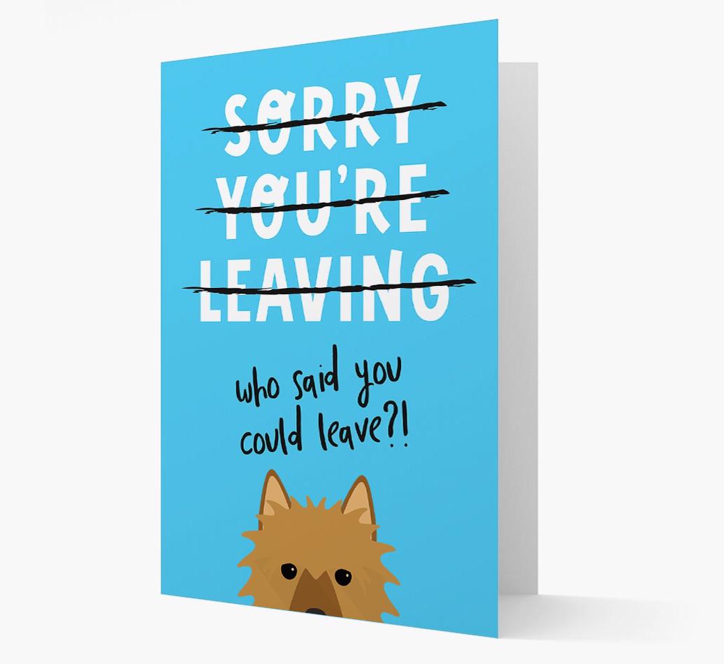 Sorry You're Leaving: Personalized {breedFullName} Card