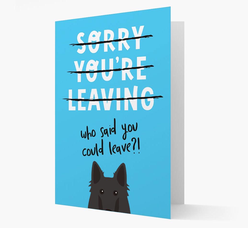 Sorry You're Leaving: Personalized {breedFullName} Card