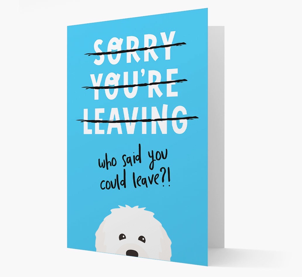 Sorry You're Leaving: Personalized {breedFullName} Card