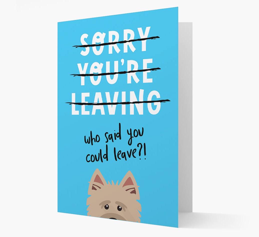 Sorry You're Leaving: Personalized {breedFullName} Card