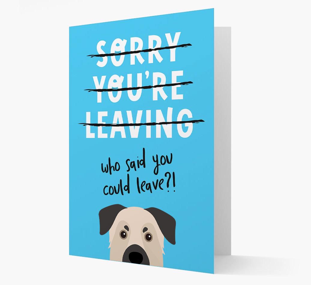 Sorry You're Leaving: Personalized {breedFullName} Card