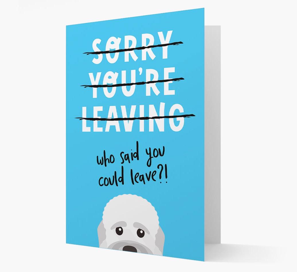 Sorry You're Leaving: Personalized {breedFullName} Card